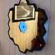 A custom-built decorative piece that celebrates the science and engineering of the JWST.